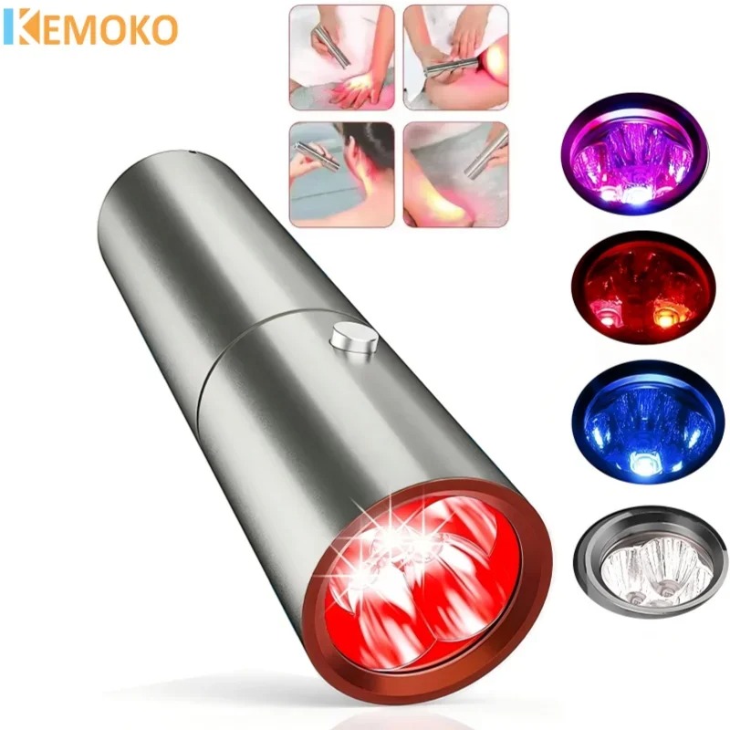 Acne Light Therapy Pen - อุปกรณ์บำบัดด้วยแสงสีฟ้าและสีแดง 3&5 ความยาวคลื่น ใกล้รังสีอินฟราเรด 900 นาโนเมตร