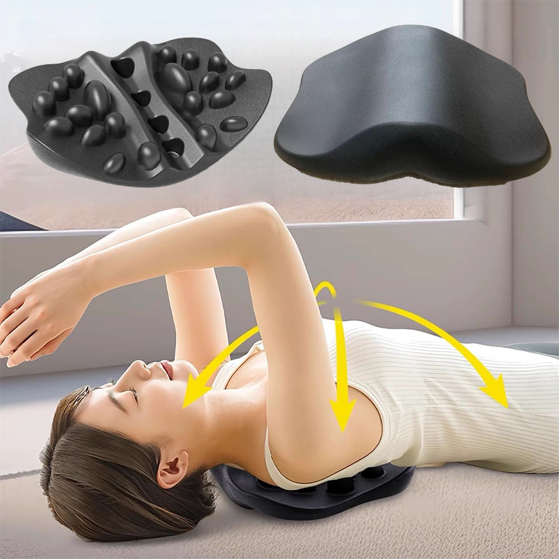 Neck Traction Pillow - กระดูกสันหลังส่วนคอยืดคอไหล่ Relaxer ผ่อนคลายกล้ามเนื้อปากมดลูกอุปกรณ์ไหล่ Acupoint Point หมอนนวด