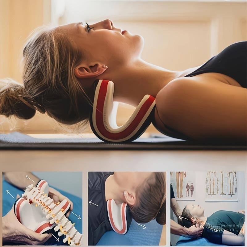 Neck Traction Pillow - หมอนยืดคอ 1 ชิ้น หมอนดึงคอเพื่อการบำบัดทางออร์โธปิดิกส์ บรรเทาอาการปวดคอ หมอนนวดคอแบบพกพา