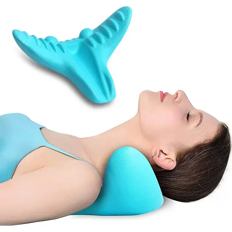 Neck Traction Pillow - เครื่องผ่อนคลายคอและไหล่, อุปกรณ์ดึงปากมดลูก Acupressure คอไหล่หลังสนับสนุนหมอนนวด, เครื่องนวดเปลคอ